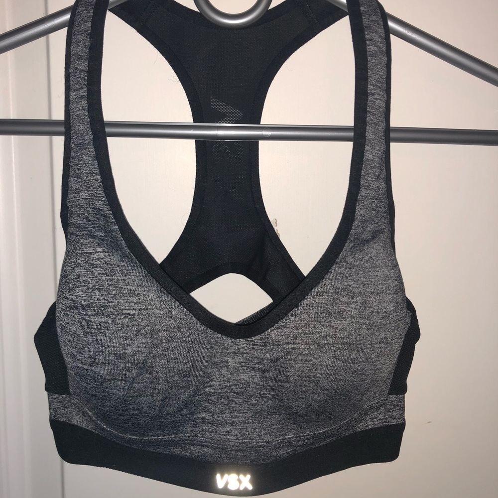 Grey and Black Victoria’s Secret Sports Bra